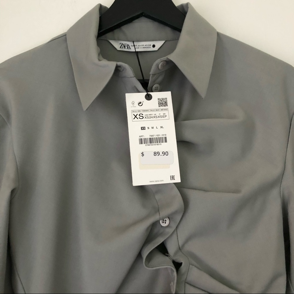 Zara Limited Edition Ruched Shirt - Picture 7 of 15
